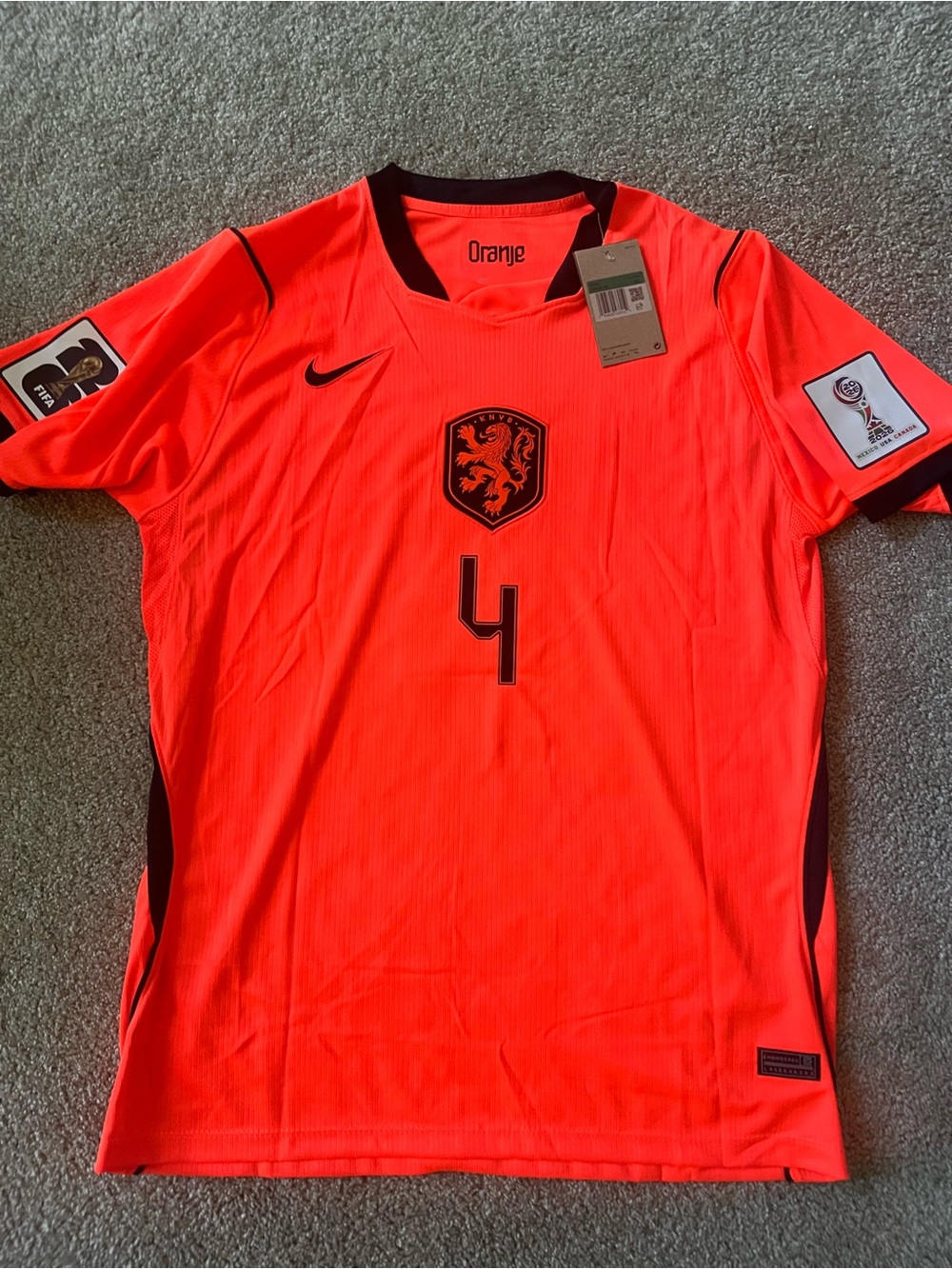 Nike Netherlands WC26 Home Shirt #4 Virgil